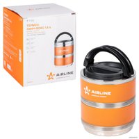 Термос для еды Airline IT-T-02 1.4л (оранжевый/черный)