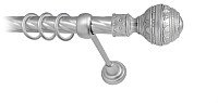 

Карниз для штор Lm Decor Ампир 161 1р витой 25мм (сатин, 2.8м)