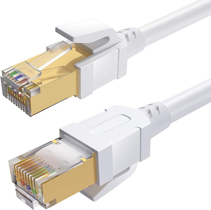 

Кабель USBTOP RJ45 - RJ45 SFTP CAT-8 (20 м, белый)