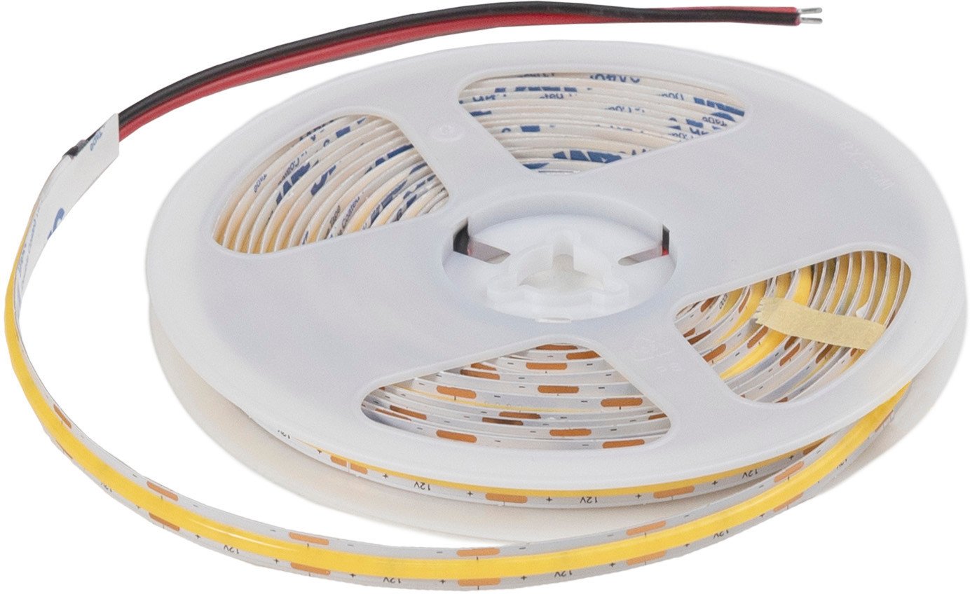 

Светодиодная лента AKS COB - 15W/m, 12V, 8мм, 480 д/м, IP20, теплый белый (3000K) - 5м,