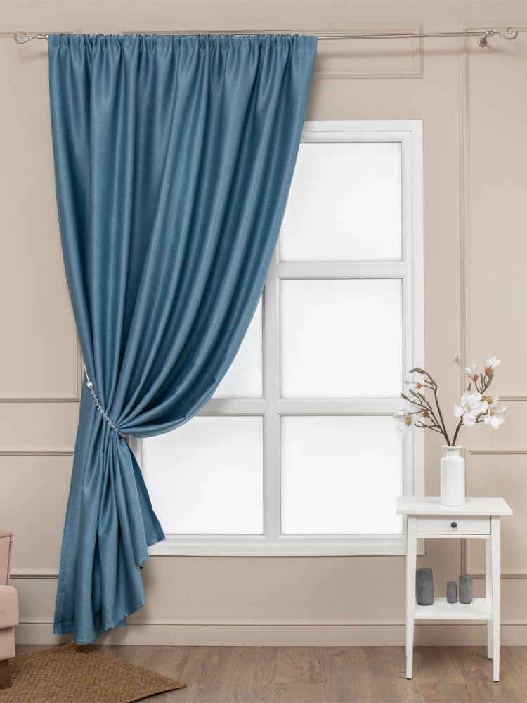 

Штора Ника Зварико блэкаут 888250-08 2x2.5 м (бирюзово-голубой)