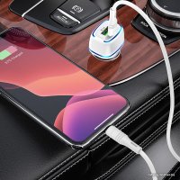 Автомобильное зарядное Borofone BZ14A (черный)