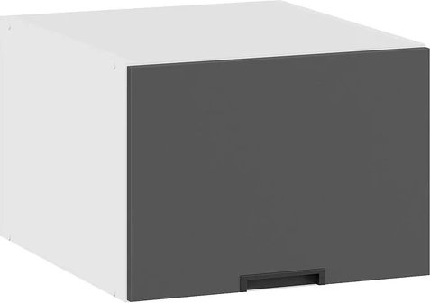 

Шкаф навесной Трия Гренада 1В5ГП с одной откидной дверью (белый/холст вулкан)