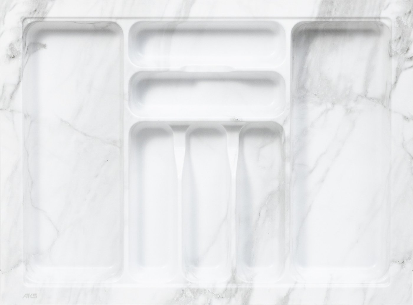 

Лоток для столовых приборов AKS 700 Marble 635x485 (бело-серый мрамор)