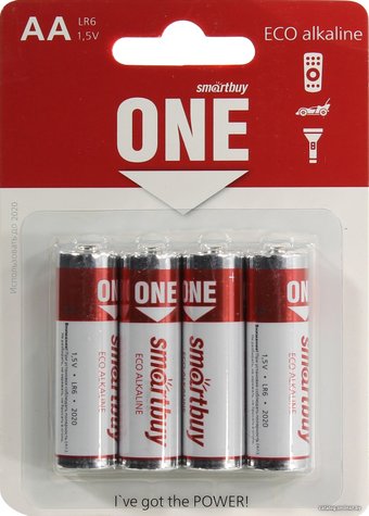 Батарейка SmartBuy One AA 4 шт. SOBZ-2A04S-Eco