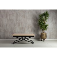 Стол-трансформер Levmar Apollo D31/S53 (выбеленный дуб/черные опоры)