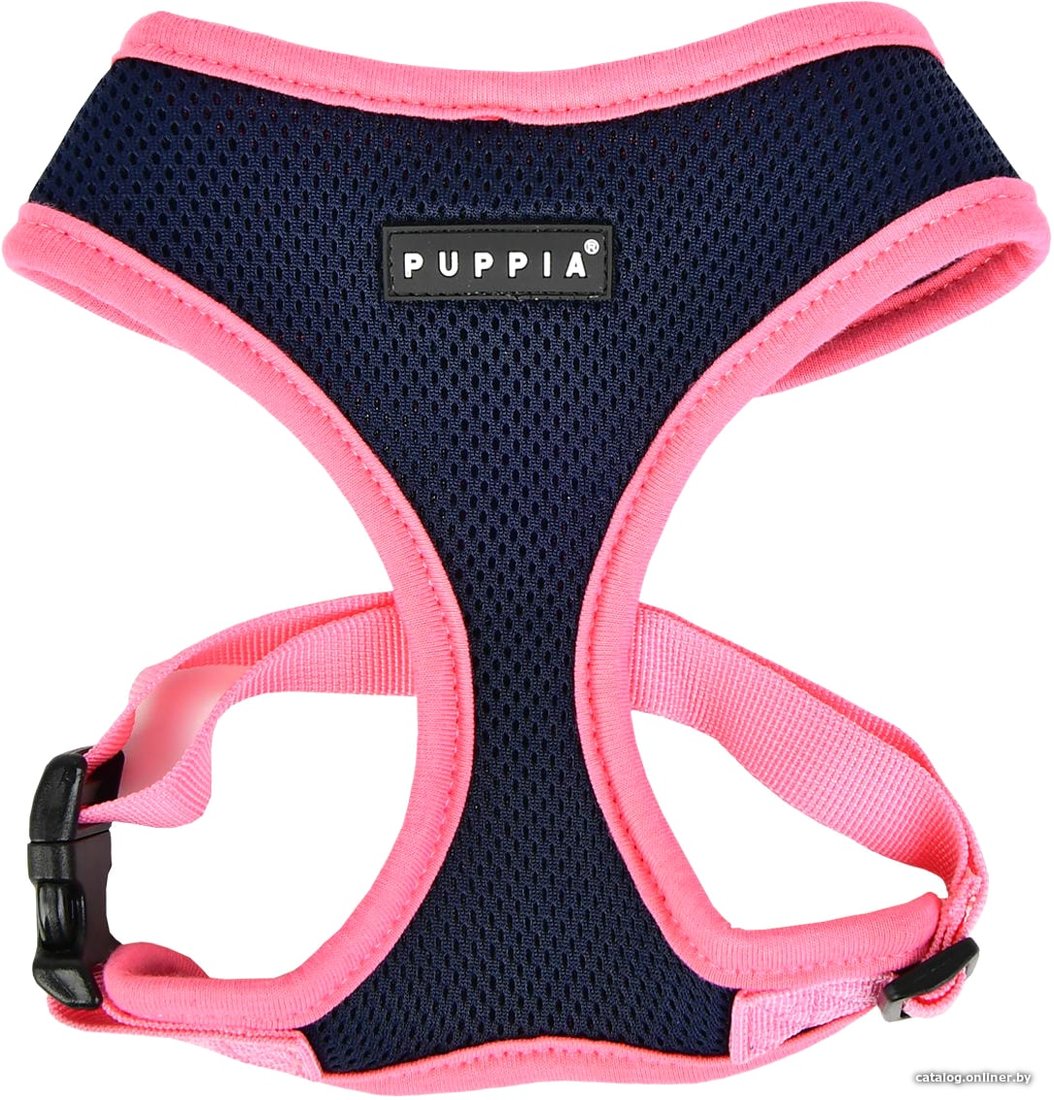 Шлея Puppia Soft II PATD-HA1770-NY-XL (сине-розовый)