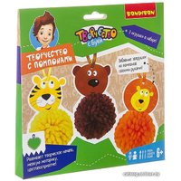 Набор для создания поделок/игрушек Bondibon Творчество с помпонами. Забавные зверушки! ВВ2690