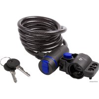 Тросовый велосипедный замок M-Wave S 8.15 233830 (черный)