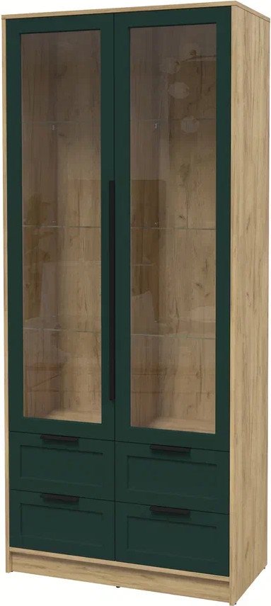 

Шкаф-витрина Интерлиния Концепт Тренд КТ-ШВ2 (дуб золотой/изумруд)