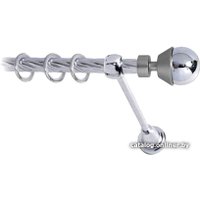 Карниз для штор Lm Decor Мельба (хром, витая, 3.2м 16мм, 1 ряд)