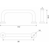 Ручка мебельная Boyard Nordic RS140SG.5/96