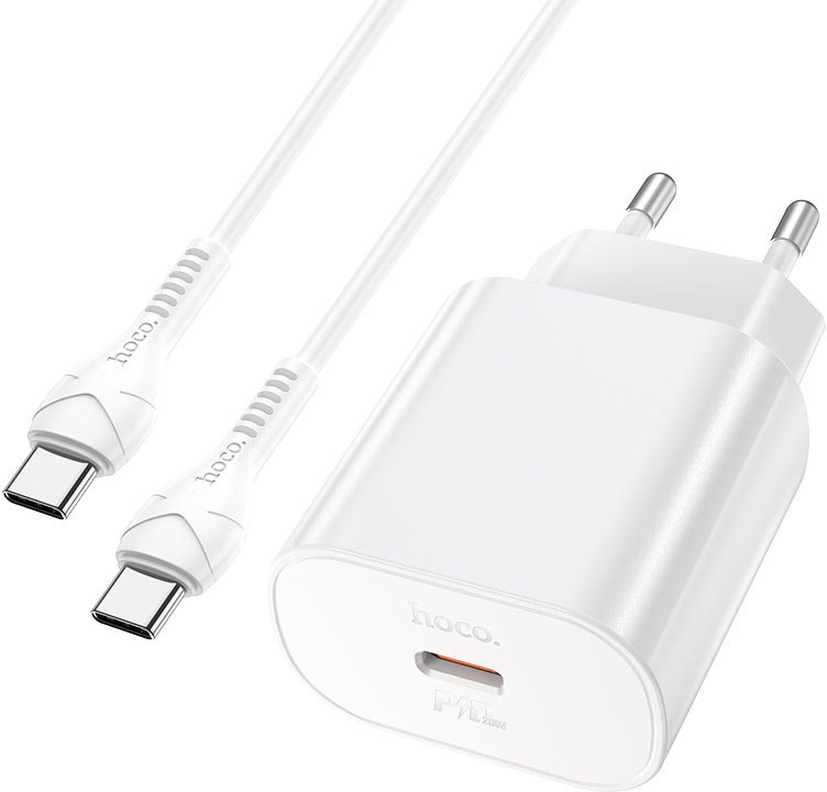 

Сетевое зарядное Hoco N22 USB Type-C (белый)