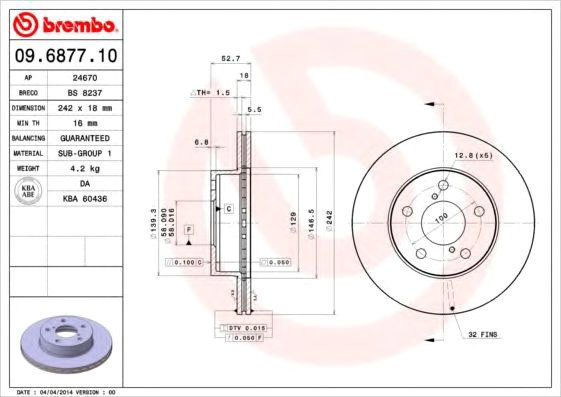 

Brembo 09687710