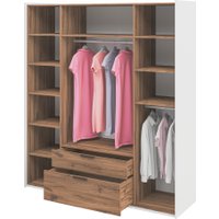 Шкаф распашной Elva Эссен NEM04HP-4D2S-2040/610/2310 (31) (белый матовый/дуб элисон)