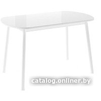 Кухонный стол Мебель Импэкс Leset Мидел (металл белый/стекло белое)