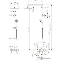 Душевая система  Bravat Opal F6125183CP-A-RUS