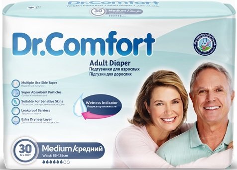 

Подгузники для взрослых Dr. Comfort Medium (30 шт)