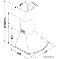 Кухонная вытяжка Ore Arc 60 (слоновая кость)