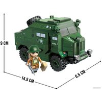 Конструктор Qman Вторая мировая война. Бронемашина 21023 9672999 (492 эл)