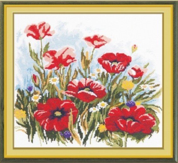 

Набор для вышивания Овен Красные маки 281В