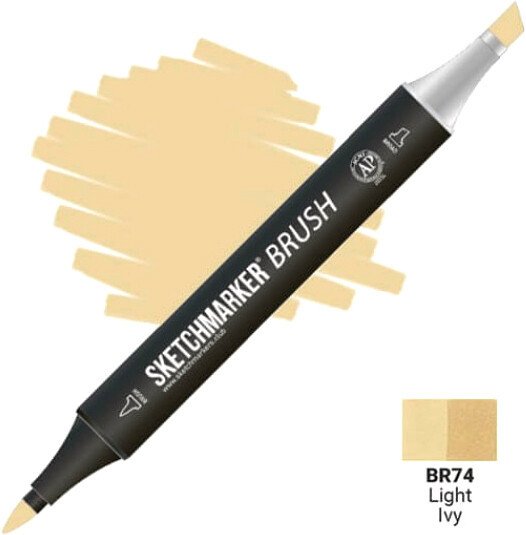

Маркер художественный Sketchmarker Brush Двусторонний BR74 SMB-BR74 (плющ светлый)