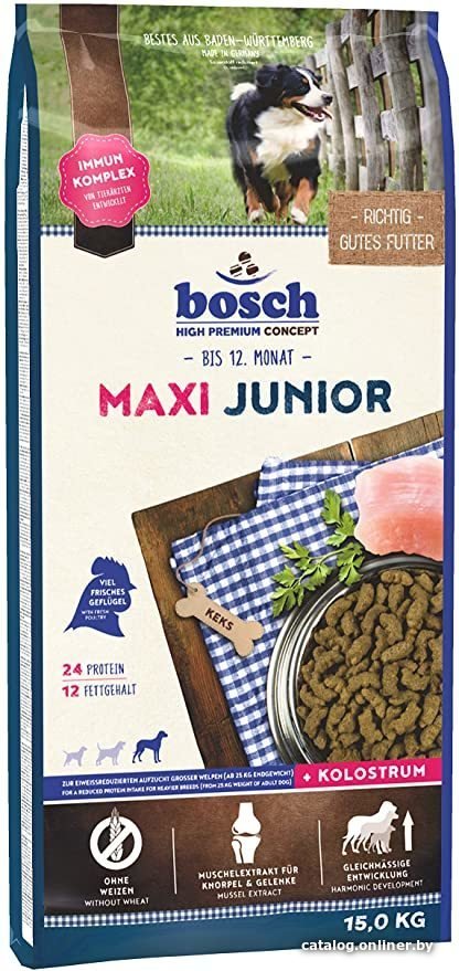 Сухой корм для собак Bosch Maxi Junior 15 кг