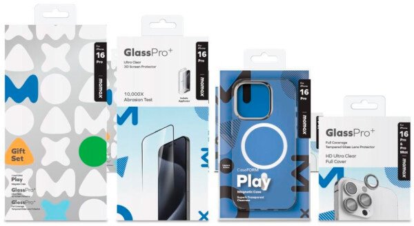 

Чехол для телефона Momax Protection Bundle Set для iPhone 16 Pro MXAP24MTGS