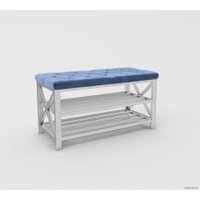 Банкетка Hype Mebel Будс (белый/синий)