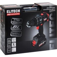 Ударная дрель-шуруповерт ELITECH CD 20BL2 E2201.042.01 (с 1-им АКБ, кейс)