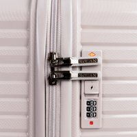 Чемодан-спиннер Rozan 3934 (M, светло-серый)