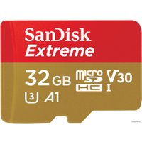 Карта памяти SanDisk Extreme SDSQXAF-032G-GN6MA microSDHC 32GB (с адаптером)