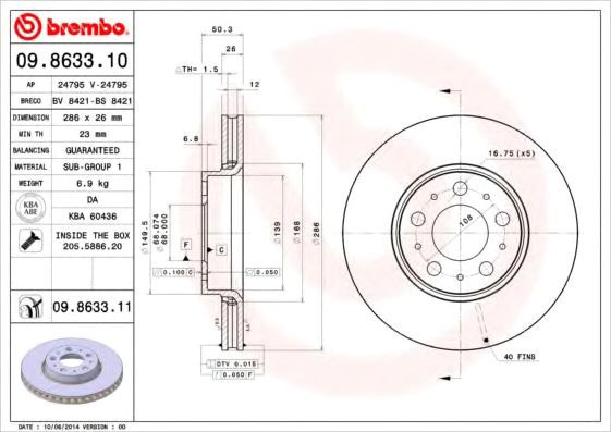 

Brembo 09863311