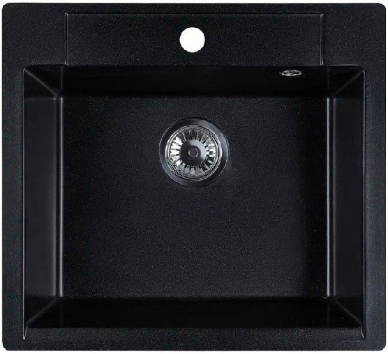 

Кухонная мойка Marblan Cubi (оникс, с сифоном)