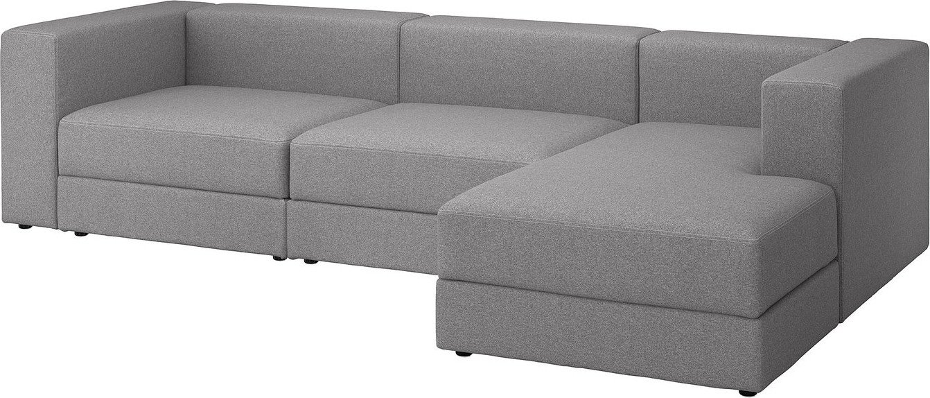 Модульный диван Ikea Jattebo правый/Tonerud серый s89485211