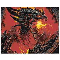 Картина по номерам SLAVINA Черный дракон 40 x 50 см FNBB-dragoninthering4050 в Гомеле
