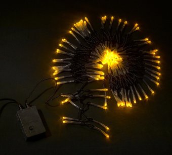 Светодиодная гирлянда IQLED С контроллером 240В 5 м светодиод желтый