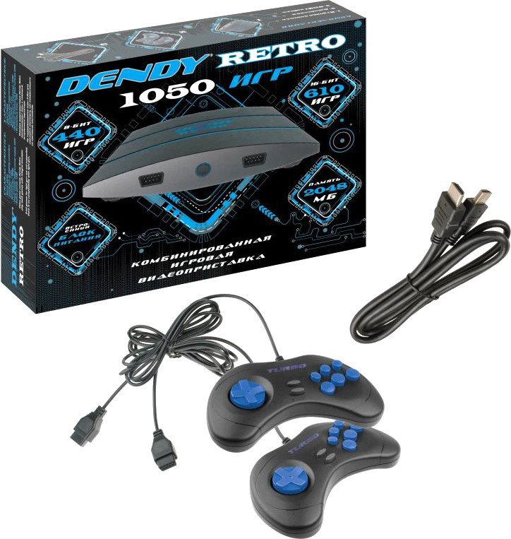 

Игровая приставка Dendy Retro (1050 игр)