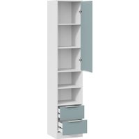 Шкаф-пенал Трия Марли комбинированный (белый/серо-голубой) в Солигорске