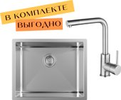 DER 100 L + cмеситель AquaSanita 5553 002 steel