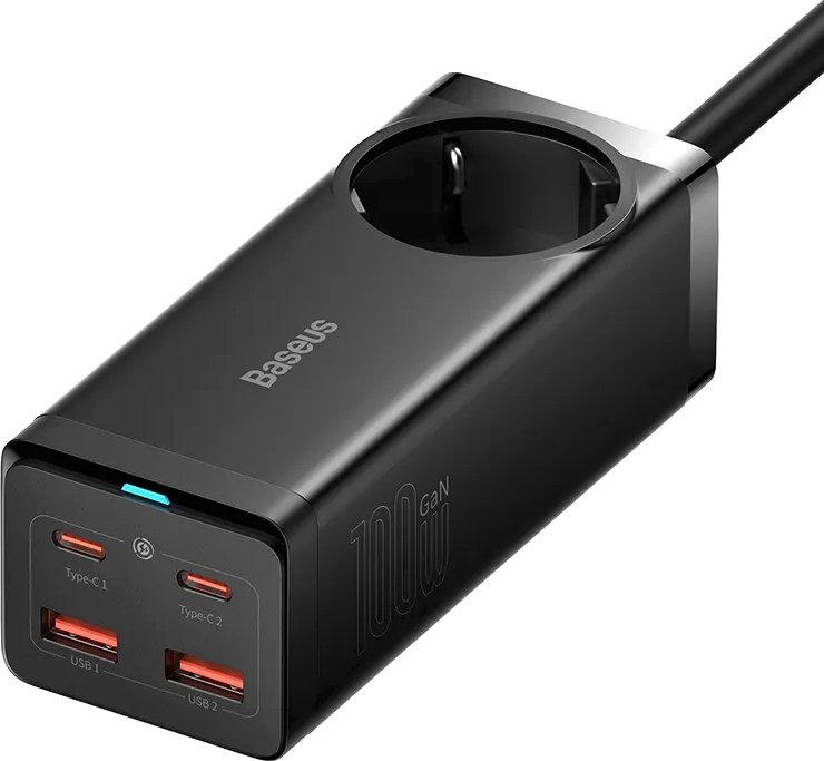 

Сетевое зарядное Baseus GaN3 Pro Desktop Powerstrip AC+2U+2C 100W PSZM000401