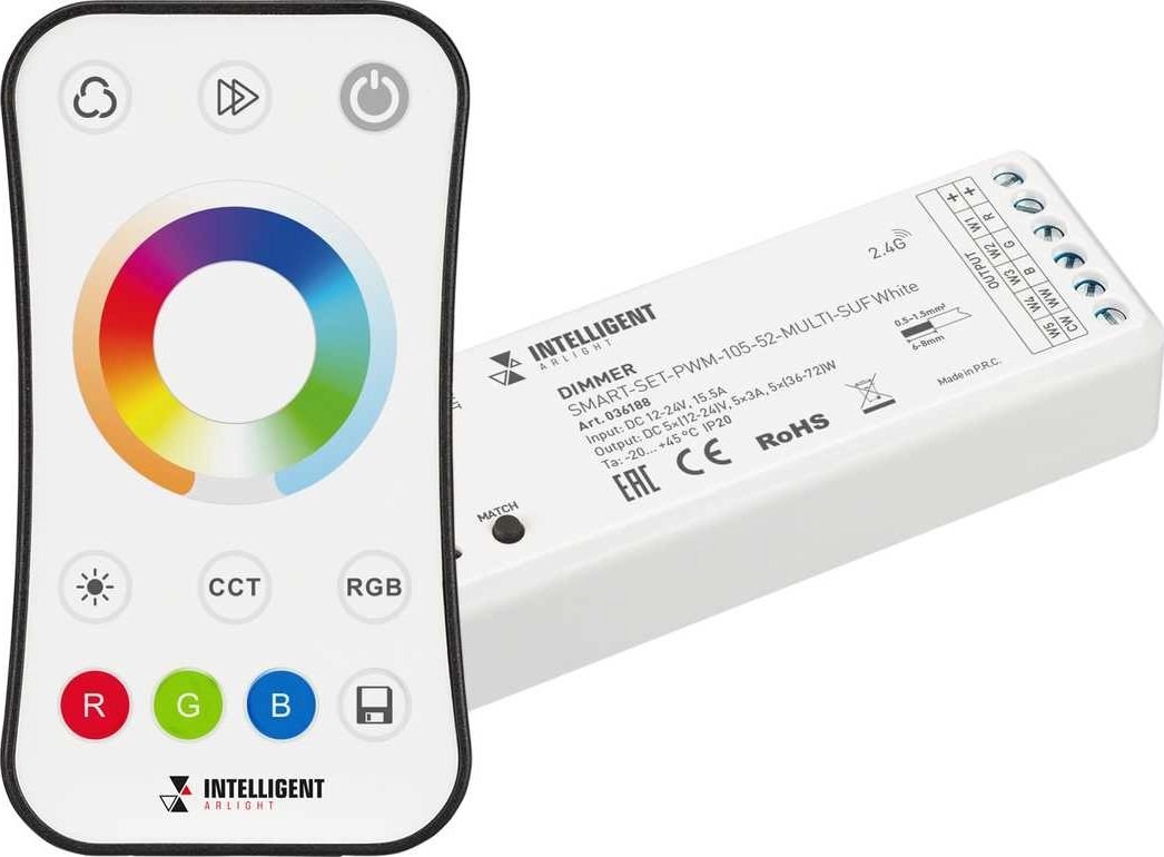 

Диммер RGBW Arlight Smart-Set-PWM-105-52-Multi-Suf White 036188