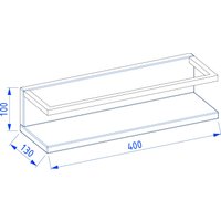  Lauter Полка Lea с рейлингом (серо-зеленый полуматовый)