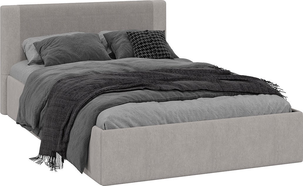 Кровать Трия Тейлор 1200 (микровелюр Linea Grande 25/Connect 25 мокко)