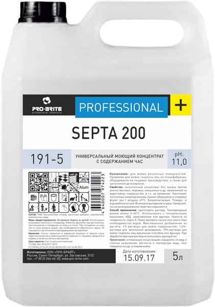 

Средство универсальное Pro-Brite Septa 200 5 л