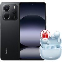 Телефон Xiaomi Redmi Note 14 6GB/128GB международная версия (черный) + наушники Xiaomi Redmi Buds 6 Lite (голубой) по акции