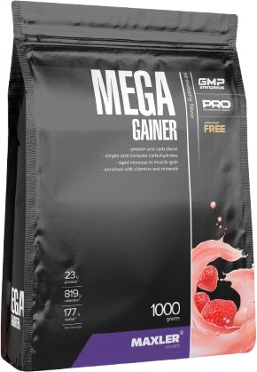 Гейнер Maxler Mega Gainer (клубника, 1000г)