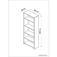 Стеллаж Mio Tesoro Сириус 78x190 2.02.07.120.5 (дуб венге)