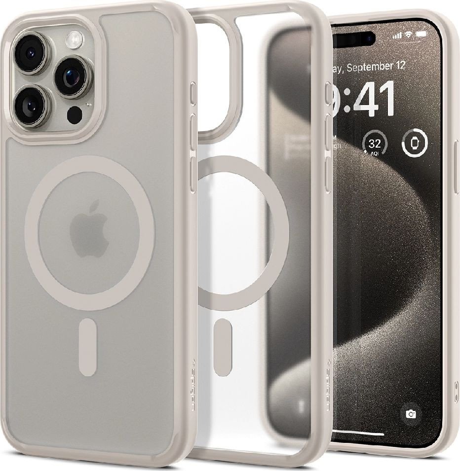 

Чехол для телефона Spigen Ultra Hybrid (MagFit) для iPhone 15 Pro Max ACS07210 (серый)