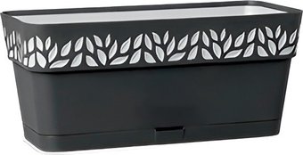 Вазон Stefanplast С системой автополива 94373 (графитовый/серый)